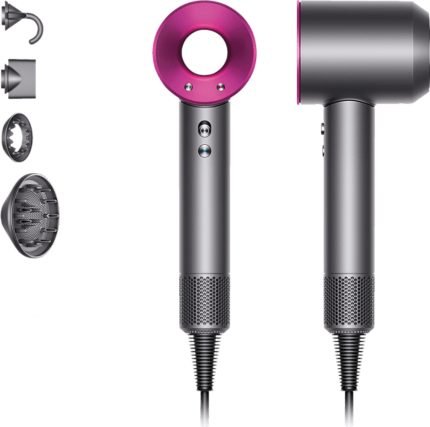 سشوار دایسون انگلستان Dyson Supersonic HD03 – قدرت و لطافت در هر وزش Dyson Supersonic Haartrockner HD03 Anthrazit/Fuchsia